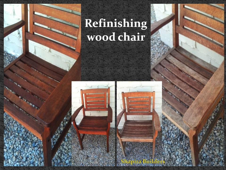 refinishing wood kitchen table and chair