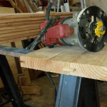 Routing the edge of each plank to create a strong joint