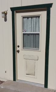 The old door with pet door
