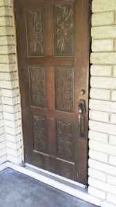 The old door to be removed 