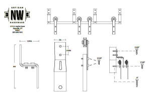 Sketch of installation and hardware 