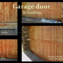 Wood Planks Garage Door Refinishing