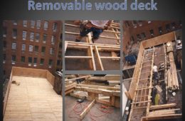 Sectional wood deck