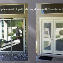 Replacing patio doors with French doors