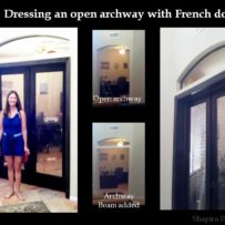 Dressing an archway with stained French doors