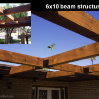 6x10x26 feet wood beam grid