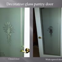 Decorative Glass Door, Replacing Old Bi-fold Doors.