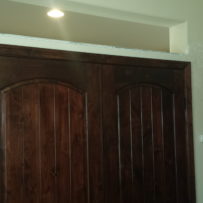 How to stain a wood door.
