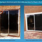 Replacement of aluminum patio door with vinyl door