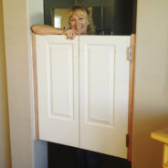 Custom Bi-Fold Doors between bedroom and a bathroom