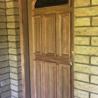 Installation of a new Mohogany door