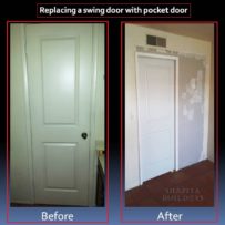 Replacing a swing door with a pocket door