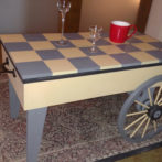 Custom coffee table on wheels